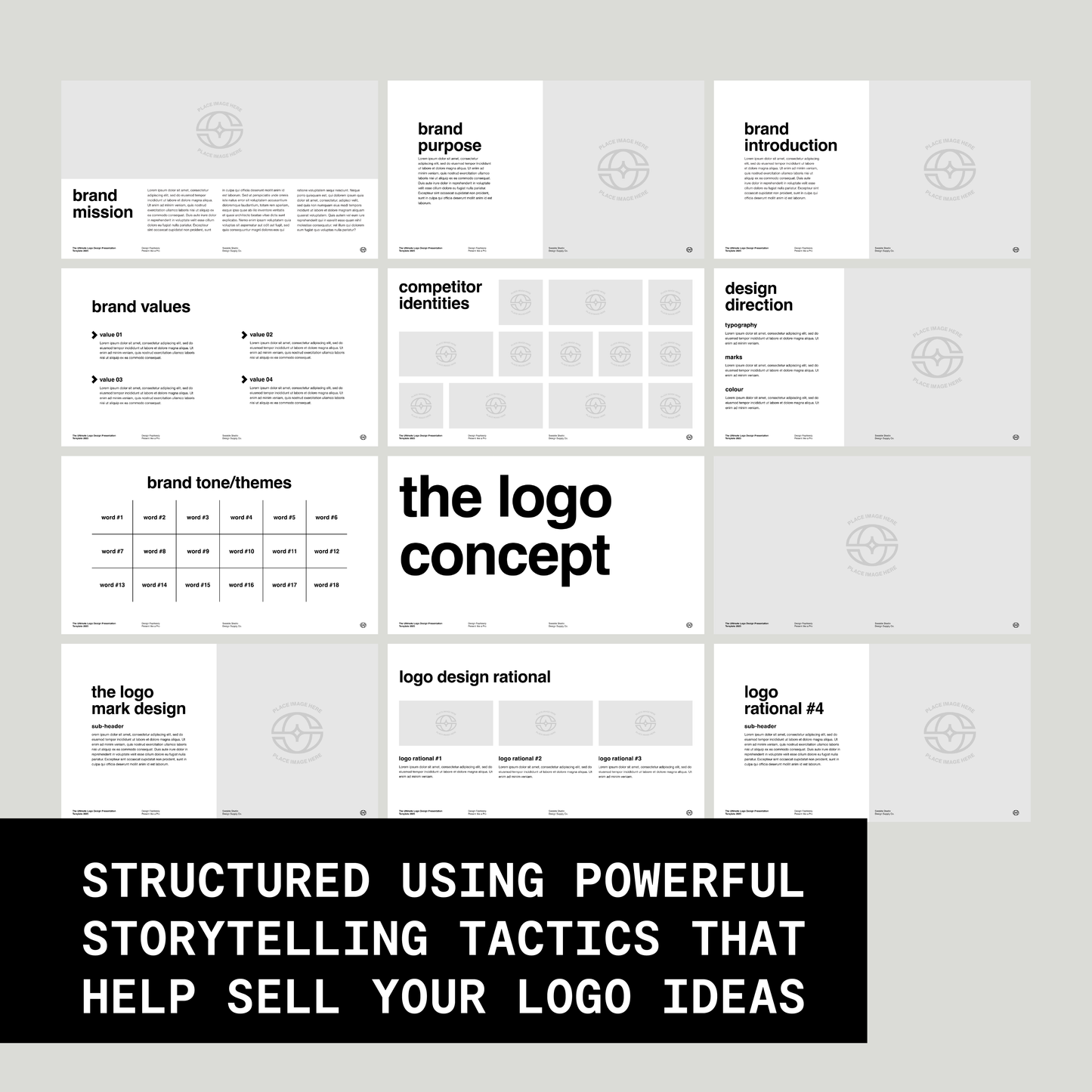 THE ULTIMATE LOGO DESIGN PRESENTATION TEMPLATE