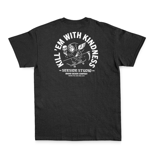 KINDNESS TEE - STONE WASHED BLACK