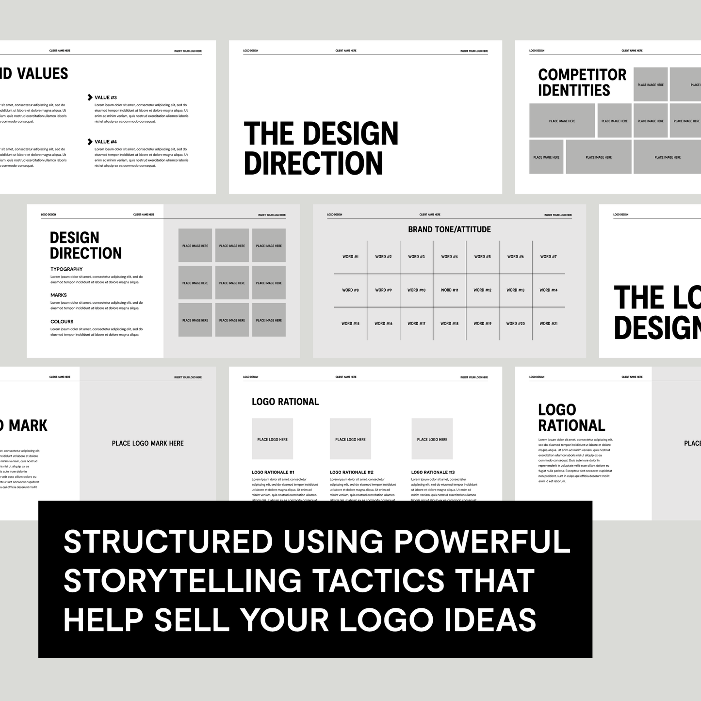 THE ULTIMATE LOGO DESIGN PRESENTATION TEMPLATE