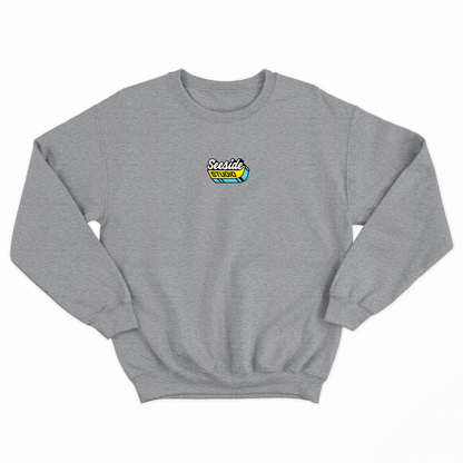 REFLECT BADGE CREWNECK - GREY