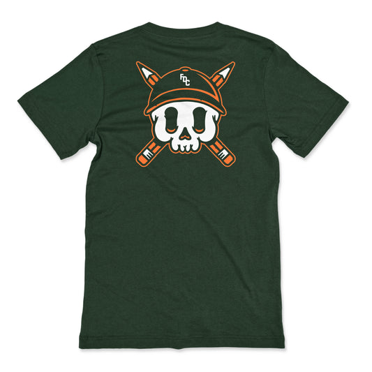 SKULL & CROSSLEADS TEE - EVERGREEN