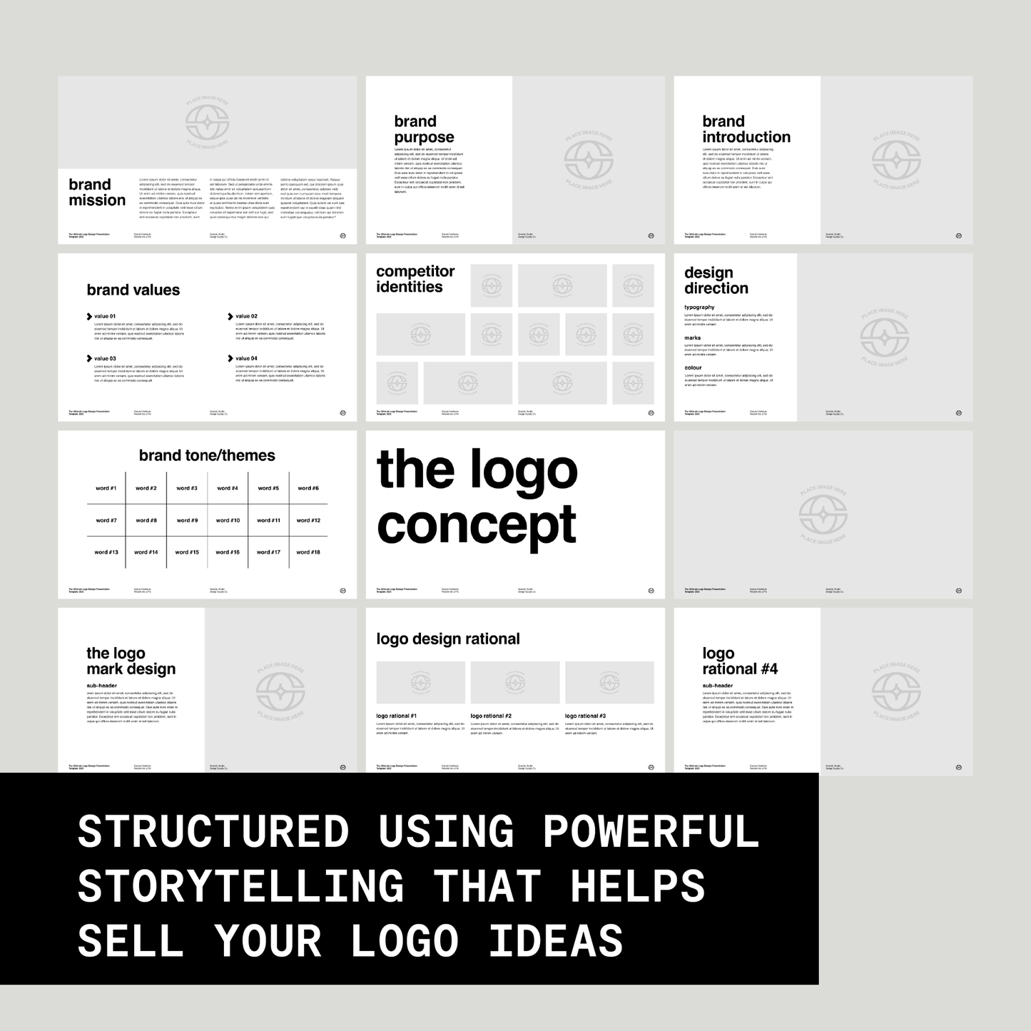 THE ULTIMATE LOGO DESIGN PRESENTATION TEMPLATE