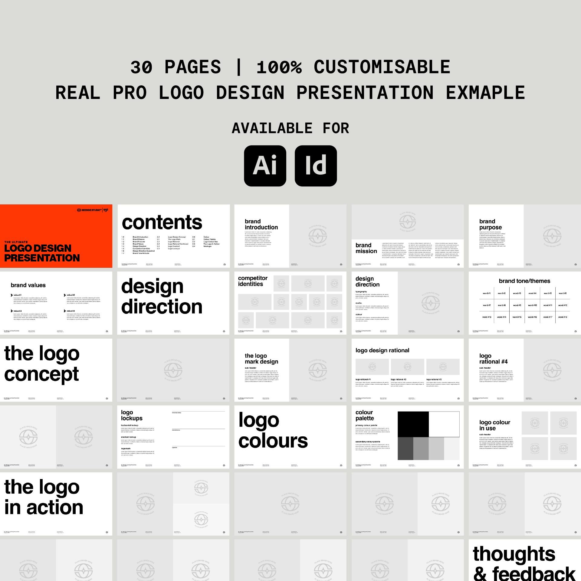 THE ULTIMATE LOGO DESIGN PRESENTATION TEMPLATE – Seeside Studio