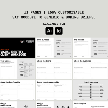 THE VISUAL IDENTITY CLIENT WORKBOOK TEMPLATE