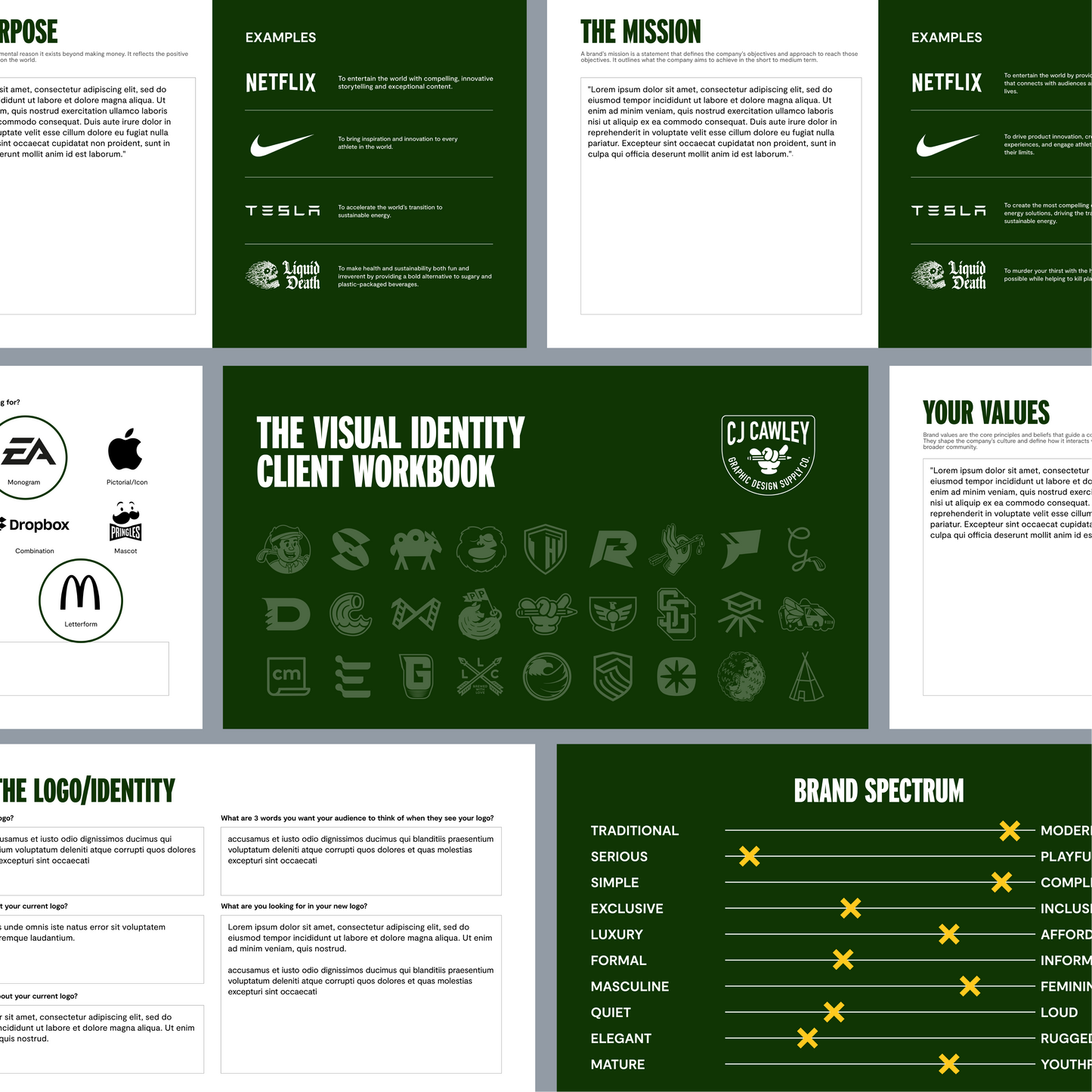 THE VISUAL IDENTITY CLIENT WORKBOOK TEMPLATE