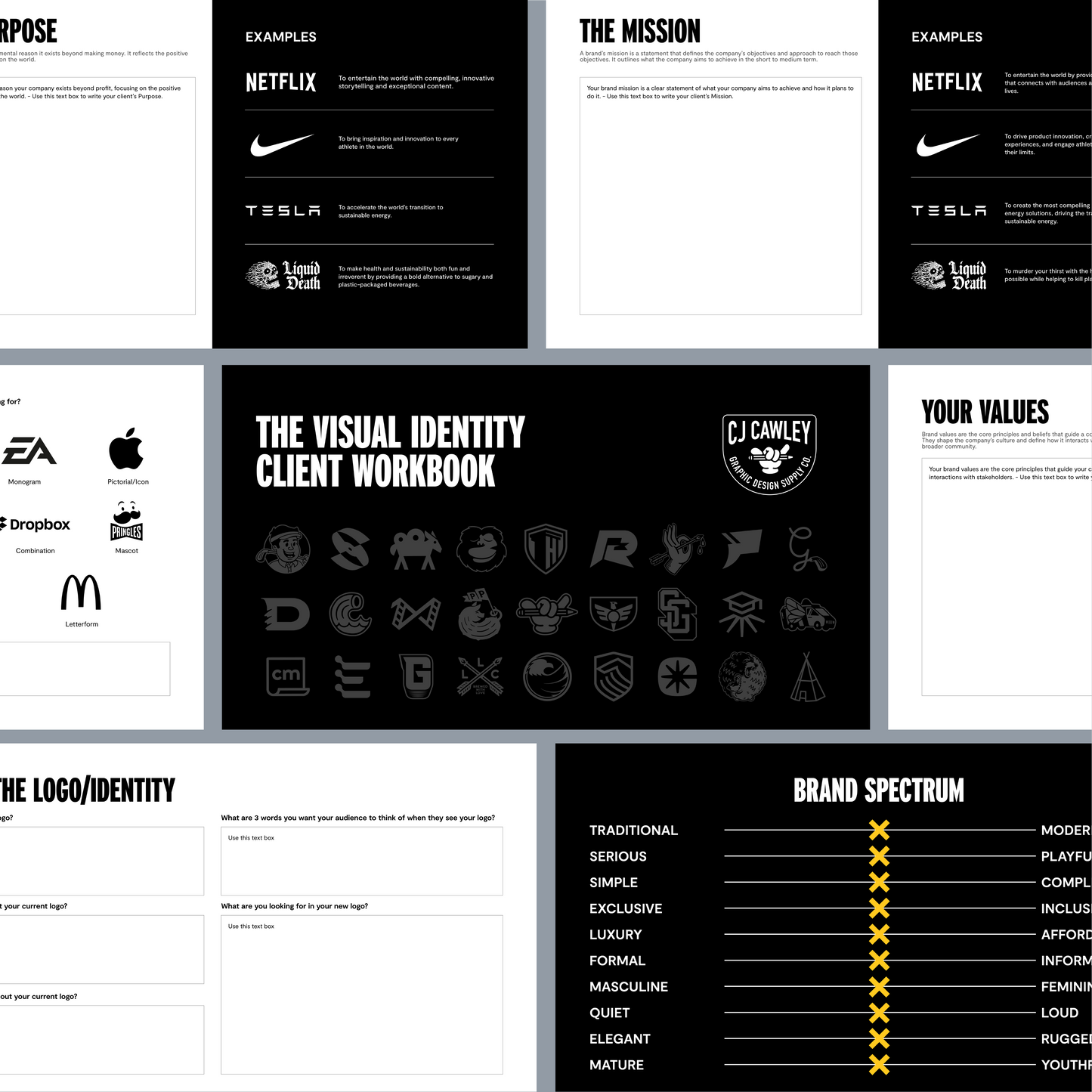 THE VISUAL IDENTITY CLIENT WORKBOOK TEMPLATE